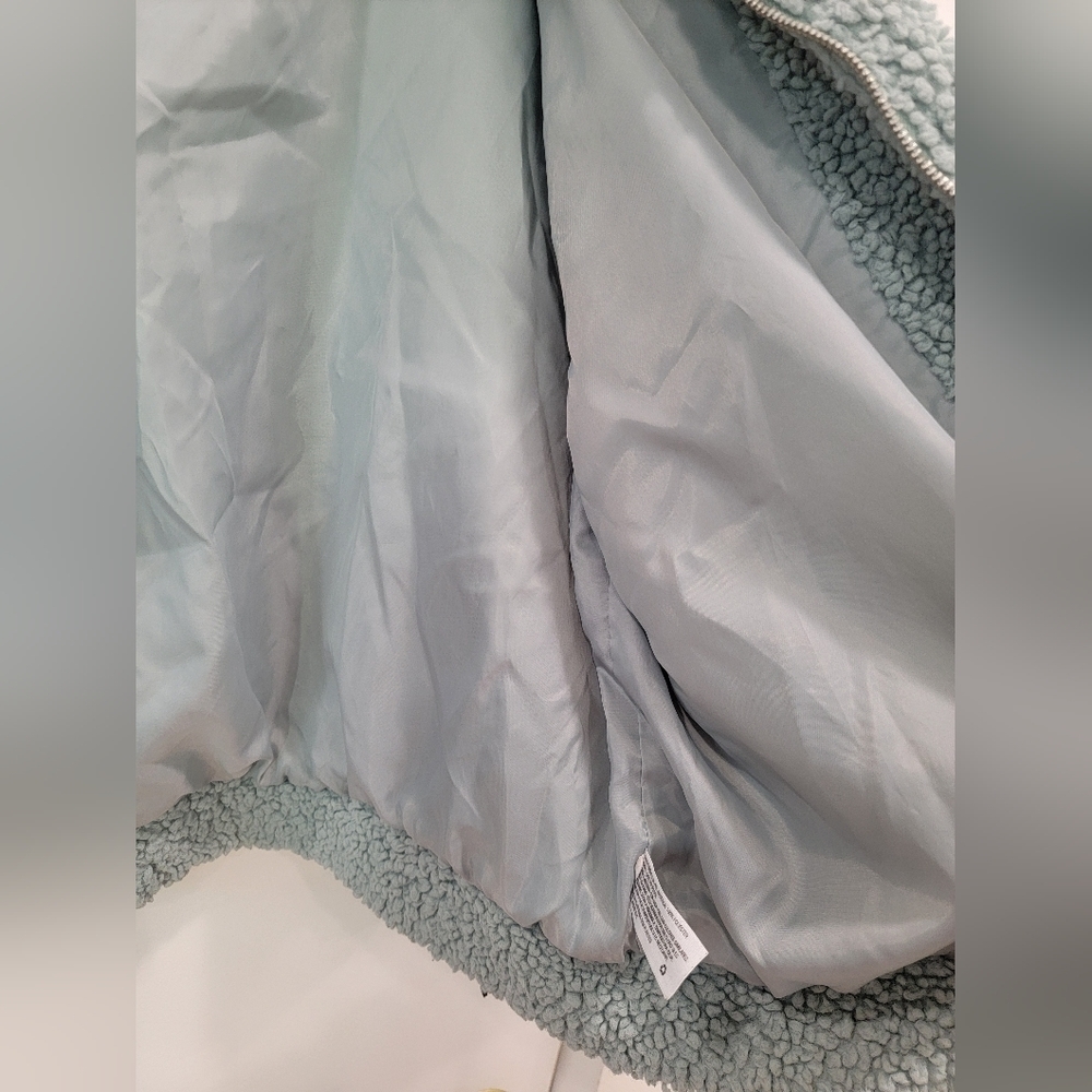 Wild Fable Teddy Sherpa Faux Fur Jacket Blue Haze XS/S Oversized - Picture 5 of 10